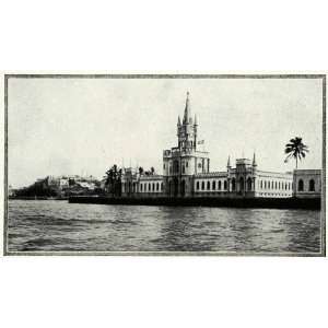  1917 Print Harbor Rio De Janeiro Fiscal Island Palace Dom 