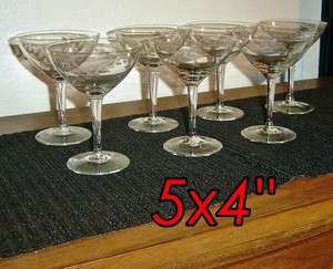   etched glasses w/pitcher hollywood regency mid century mad men  