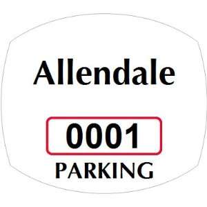  Parking Labels   Design OS1A Vinyl Permant Adhesive White 