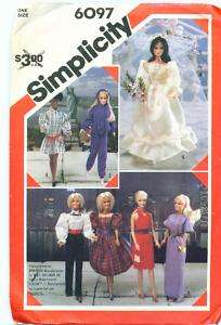 Barbie Wedding Dress Pattern   Simplicity 6097  