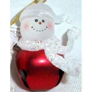 Red Jingle Bell Snowman Ornament