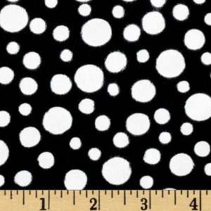  60 Wide Minky Dot Cuddle Black/White Fabric By The Yard 