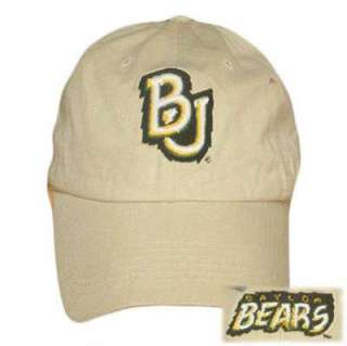 FITTED COTTON WASH CAP HAT BAYLOR BEARS KHAKI SMALL NEW  