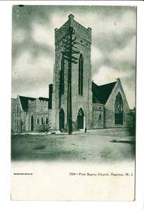 First Baptist Church Paterson New Jersey NJ Old Postcard Passaic 