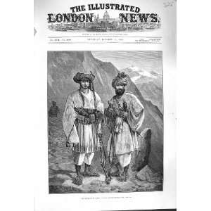    1879 ADVANCE KABUL AFGHAN MOUNTAINEERS MEN WEAPONS