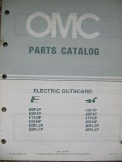   Evinrude Parts Catalog Manual Electric Outboard     