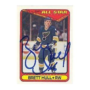  Brett Hull Autographed / Signed 1990 Topps All Star Card 