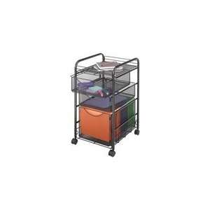  Safco Onyx Mesh File Cart With 1 File Drawer And 2 Small 