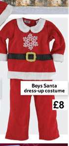 Tesco Boys Christmas Santa dress up costume £8.00