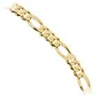   Jewels Mens 4mm wide (0.15 Inches) 10 karat Gold Figaro Bracelet