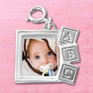 Personalized Baby Block Photo Charm Gift
