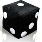 American Furniture Alliance Dice in Black with White Dots Bean Bag by 