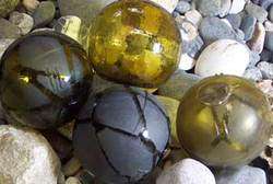 Amber & Brown Authentic Glass Fishing Floats Alaska  