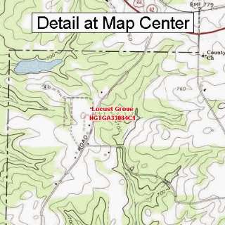  USGS Topographic Quadrangle Map   Locust Grove, Georgia 