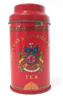 JACKSONS OF PICCADILLY LITHO EMPTY TEA CONTAINER TIN *  