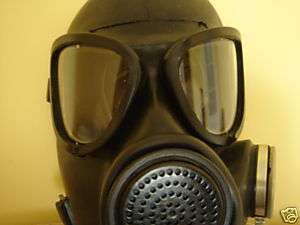 Russian USSR military black rubber gas mask PMK, Large  