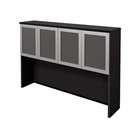   Pro Concept Hutch with Frosted Glass Doors, Milk Chocolate Black