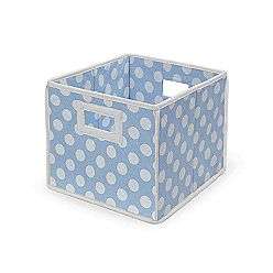   Pink Trim Folding Storage Cube  Badger Basket Baby Decor Hampers