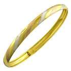 Katarina 10K Tri Color Gold Fashion Bangle Bracelet