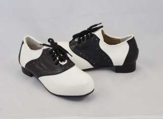 Girls Black & White 50s Saddle Shoes Sizes 11 3  