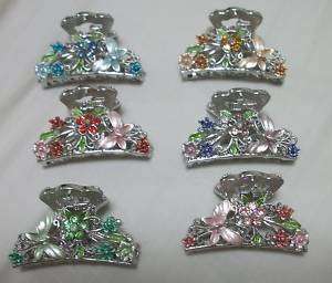 Wholesale Lot C 6 Flower Butterfly Hair Clip Claw Clamp  