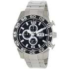 Croton Mens Croton Black Croc Look Leather MOP Date Watch CN307408SSBK