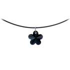 Body Candy Black Austrian Crystal Flower Choker Necklace