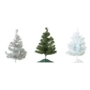  16 Christmas Tree   Green/White/Silver W/Stand Case Pack 