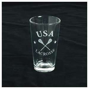  USA Lacrosse Pint Glass