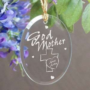  Godmother Personalized Oval Glass Ornament