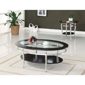  Benedicta End Table in Cappuccino Finish by Coaster 