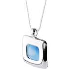 Body Candy Silver BLUE BEAUTY SQUARE Necklace