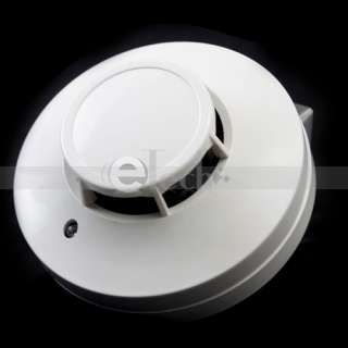 Wired LED Fire Alarm Alert Photoelectric Smoke Detector Home Security 