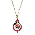 Michal Negrin Medallion Necklace Embellished With a Hand Painted 
