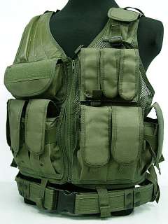 US SWAT Airsoft Tactical Hunting Combat Vest OD  