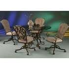  Furniture Verdugo 5 Piece Dining Set with Magnolia Caster Chairs 