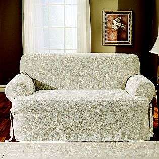 Scroll Champagne T Cushion Sofa Slipcover  Sure Fit For the Home 