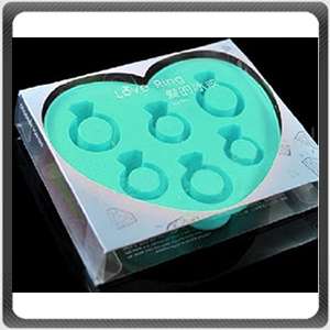 Silicone Love Ring Shaped Ice Tray Cube Mold  
