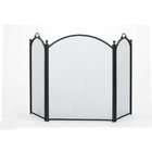 Chimney 61038 Woodfield 3 panel Arched Black Fireplace Screen