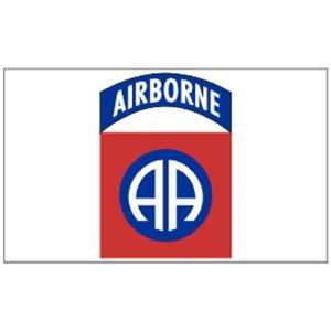  3x5ft Polyester 82nd Airborne white Flag #F1312 Patio 