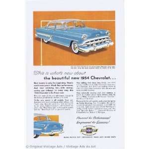 1953 Chevrolet The beautiful new 54 Bel Air Sedan Vintage Ad