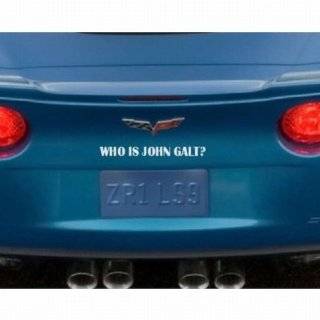 Who is John Galt   WHITE  Vinyl Decal Sticker by NiceBadge