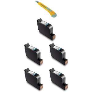  Five Black Ink Cartridges HP 15 XL HP15 HP15B + Cutter for HP 