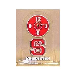  North Carolina State Wolfpack Clear Desk Clock NCAA 