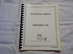 RARE 1986 BALLY/MIDWAY ZWACKERY ELECTRICAL MANUAL NOS  