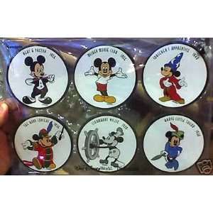 Set Of 6 Mickey Mouse Memorable Moments Drink Table Coasters (Walt 