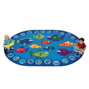 Carpets for Kids Fishing for Literacy Rug (Factory Second)   Oval   6 
