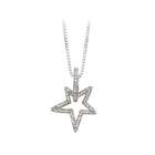 Katarina 14K White Gold 3/8 ct. Diamond Star Pendant with Chain