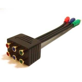 Cmple   3 RCA Component Video 1 Male to 2 Female RGB Splitter