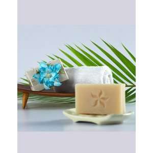  Pure Fiji Handmade Paper Wrapped Soap   White Gingerlily Beauty